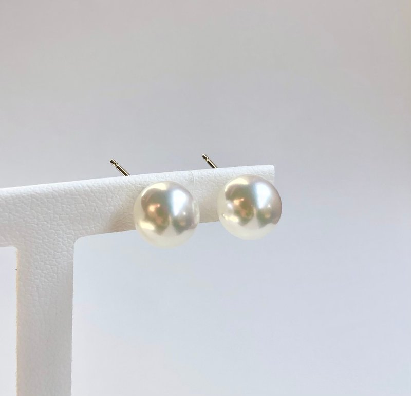 High quality Akoya pearl earring   sea pearl - 耳環/耳夾/耳骨夾 - 珍珠 白色