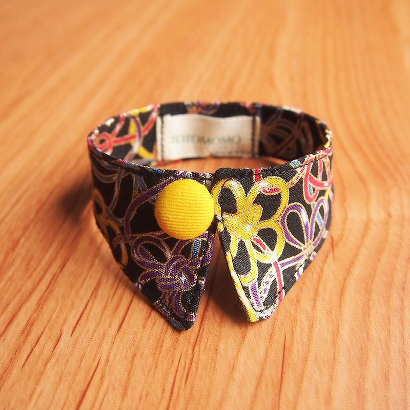 Colorful knotted rope pet shirt collar cat small dog - Collars & Leashes - Cotton & Hemp Black