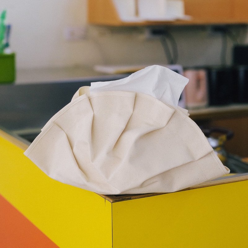 大水餃面紙套 - 面紙盒 - 其他材質 白色