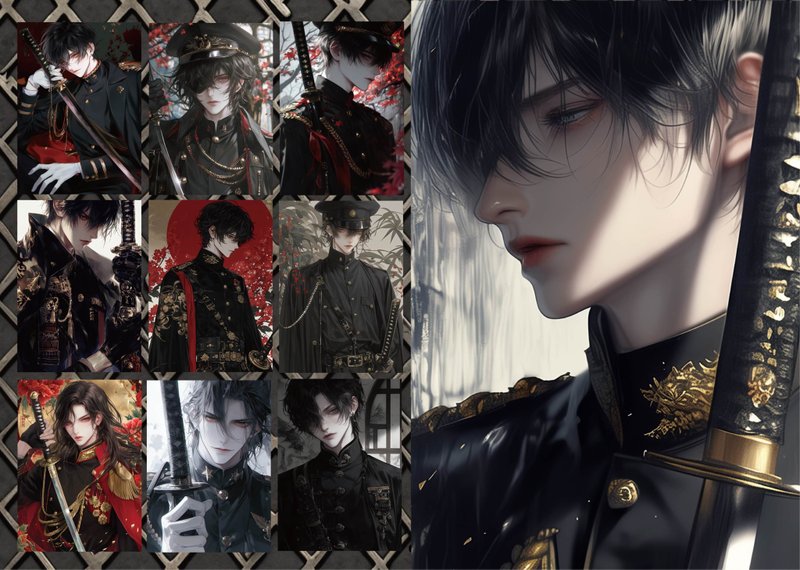 COOL MEN JAPANESE デザインペーパー　両面A6 - 筆記本/手帳 - 紙 