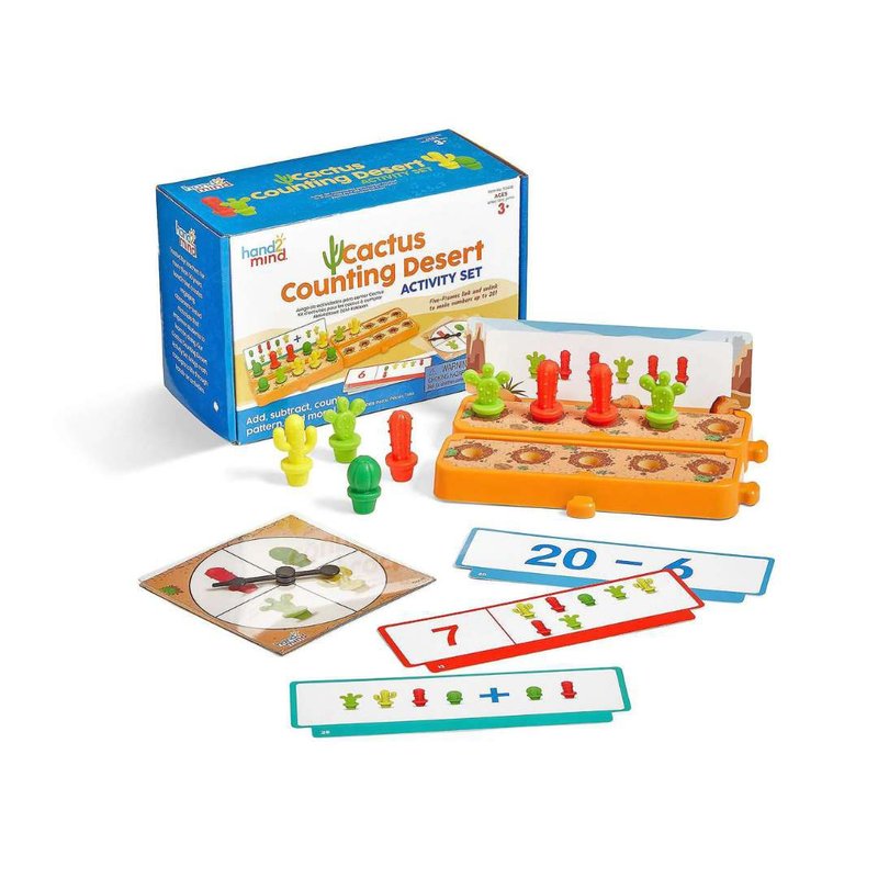 American hand2mind Puzzle Math Teaching Aids - Cactus Arithmetic Game Set | Number Sense Learning | - Kids' Toys - Plastic Orange