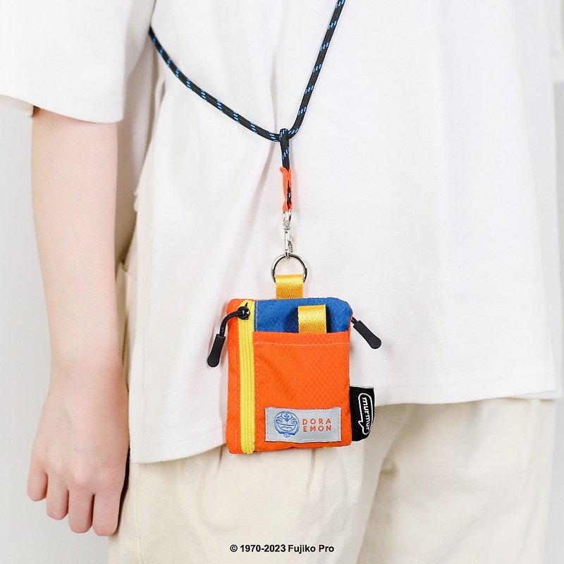 murmur x Doraemon CH002 - กระเป๋าใส่เหรียญ - เส้นใยสังเคราะห์ สีส้ม