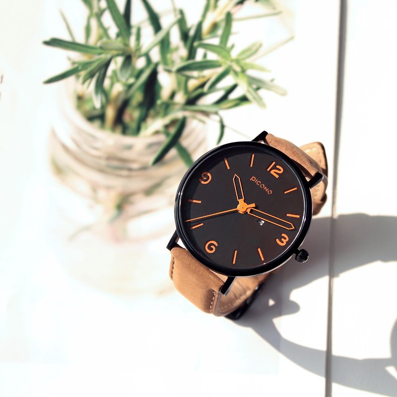 Teen collection leather strap wrist watch / AR-6702 - นาฬิกาผู้ชาย - สแตนเลส สีดำ