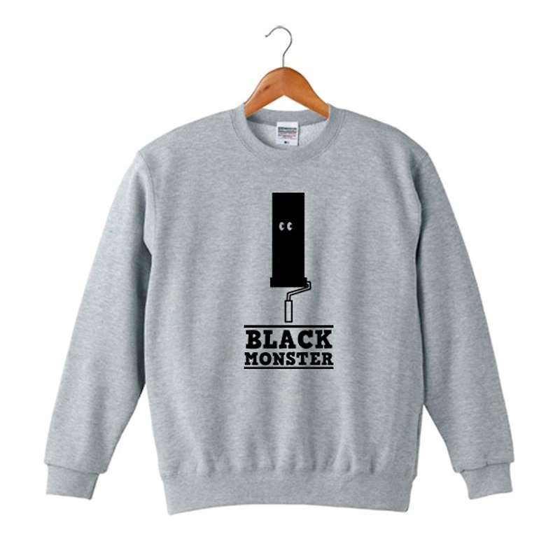 Black Monster # 15 Sweatshirt - เสื้อฮู้ด - ผ้าฝ้าย/ผ้าลินิน สีเทา
