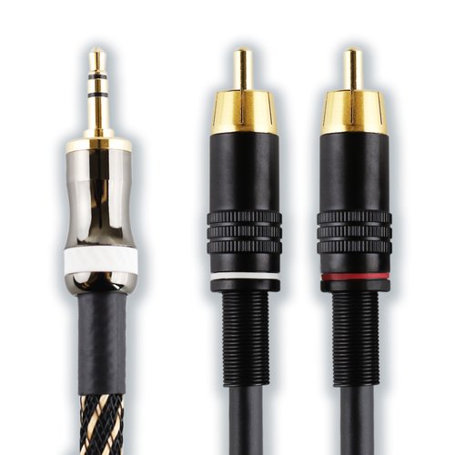 川木音箱 x ChuanMu Audio 川木W192 3.5mm音頻線 3.5轉雙RCA 3.5轉雙蓮花 音訊線 電腦