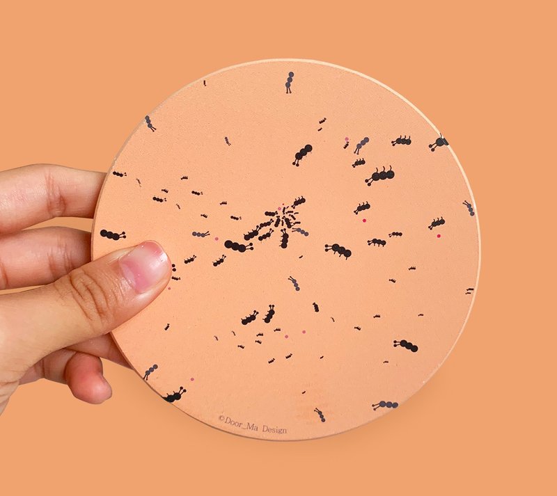 Ant coaster - Coasters - Porcelain Orange