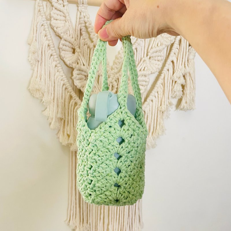 Diy fat water bottle bag [Crochet bag] material package - Knitting, Embroidery, Felted Wool & Sewing - Cotton & Hemp 