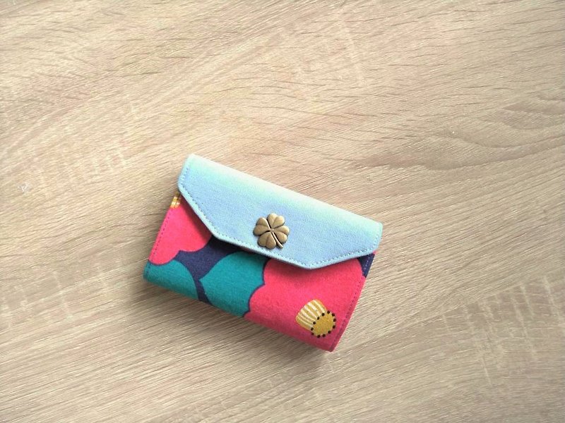 Wallet Women - Camellia - Cotton-Linen -handmade - Gift - Wallets - Cotton & Hemp Multicolor