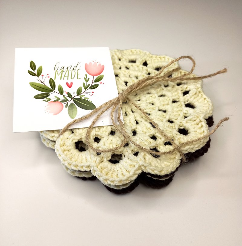 Crochet coasters for coffee table decor Crochet napkins Placemat Home decor Tabl - 杯墊 - 棉．麻 