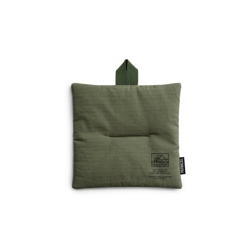 Mountain Logo Tearproof Cloth Insulation Placemat - ที่รองแก้ว - ผ้าฝ้าย/ผ้าลินิน สีเขียว