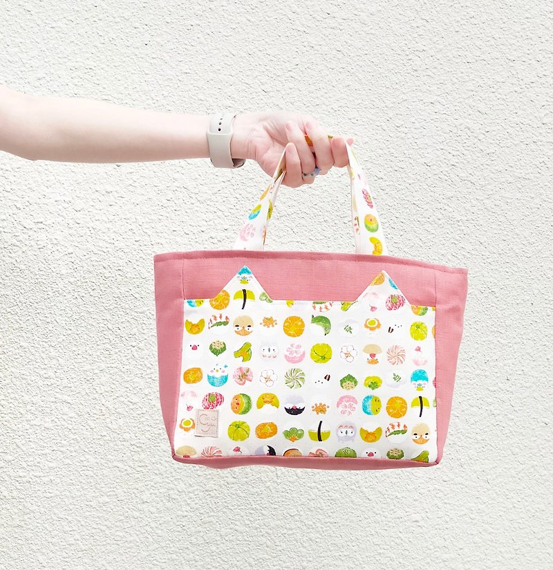 Chiu Chiu Japanese confectionery small meal bag/lunch bag/meal bag/picnic bag/handbag - Lunch Boxes - Cotton & Hemp 