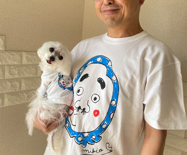 わんことお揃いコーデ2枚セット ひょっとこ Tシャツ 犬服 お散歩