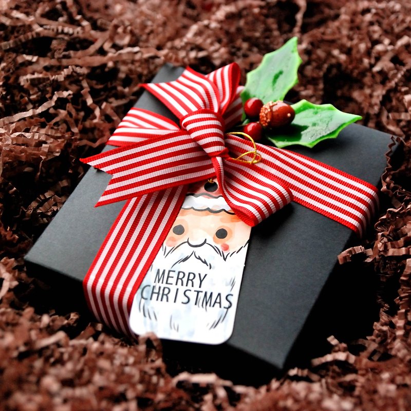 聖誕節 交換禮物 聖誕禮物 手工果醬禮盒--邪惡聖誕老公公(羅紋緞帶款)-缺貨不補 - 果醬/抹醬 - 玻璃 