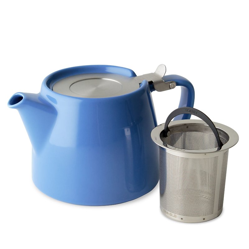 [Holiday Gift] American FORLIFE Tree Stump Teapot - Blue - ถ้วย - เครื่องลายคราม 