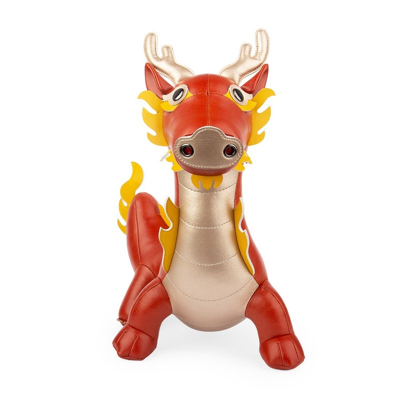 【門擋】龍 Dragon 皮革動物擺飾 | 生肖 入厝禮物 - 擺飾/家飾品 - 人造皮革 多色
