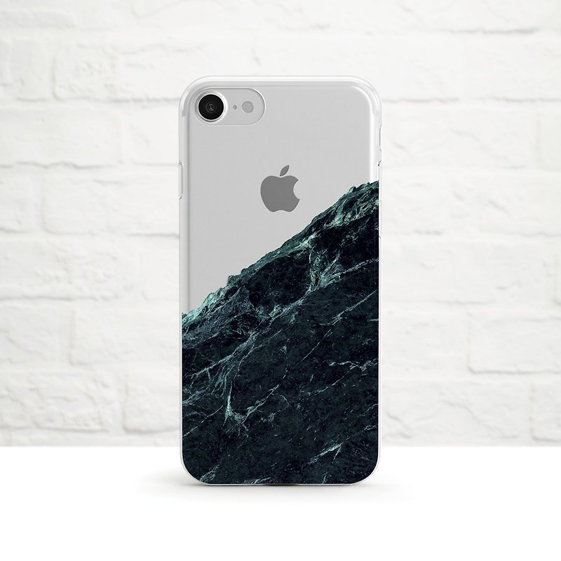 Black Marble, Clear Soft Case, iPhone Xs Max to iPhone SE/5, Samsung - Phone Cases - Silicone Black