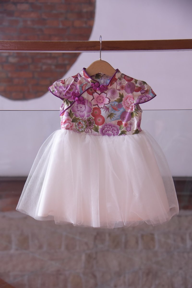 Zero size 40% off Angel Nina’s handmade customized cheongsam and improved children’s dress for the flower girl’s birthday - ชุดเด็ก - กระดาษ สีดำ