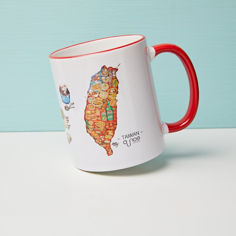 Food Travel Mug - Taiwan Map - Mugs - Porcelain Multicolor