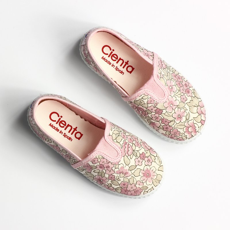 スペイン人は靴CIENTA 54068 03ピンクの幼児、子供サイズのキャンバス - キッズシューズ - コットン・麻 ピンク