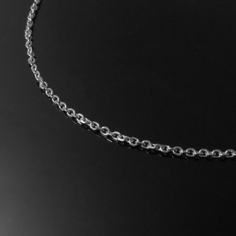 Thick stainless steel chain retro chain/3mm thick (single chain) - สร้อยคอ - โลหะ สีเงิน