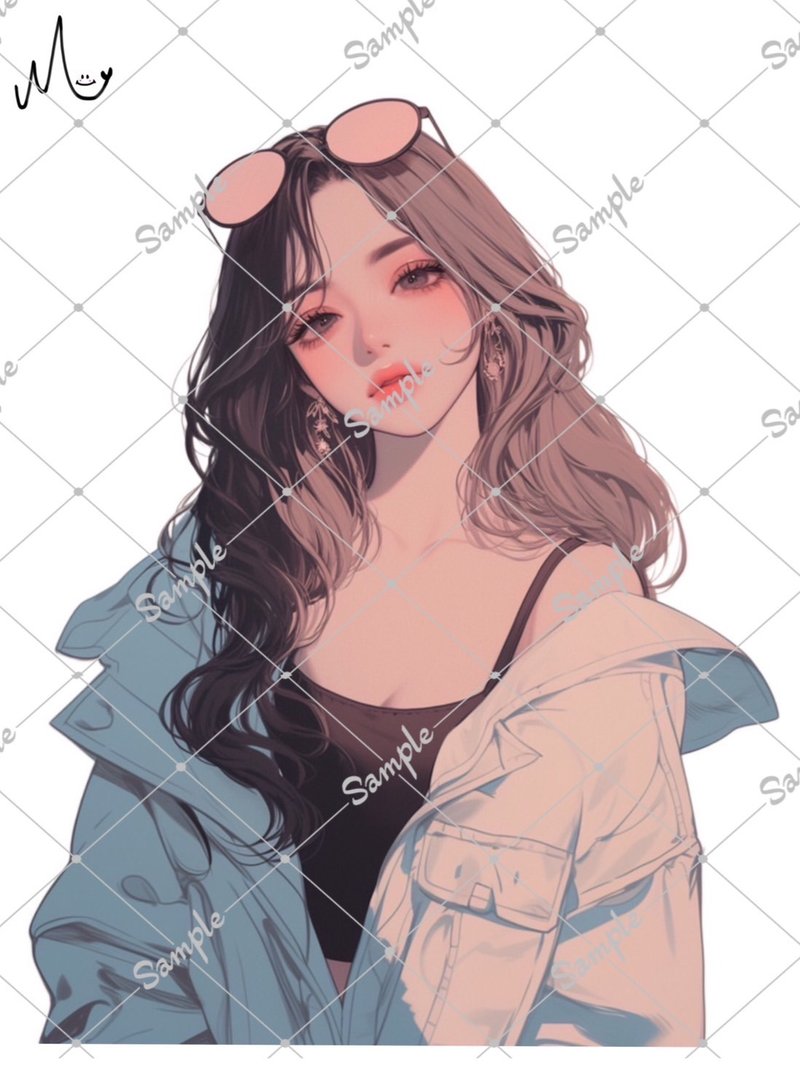 オリジナル人物ステッカー - 貼紙 - 紙 