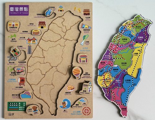 創翊家 3D臺灣景點積木拼圖 布袋戲款-大