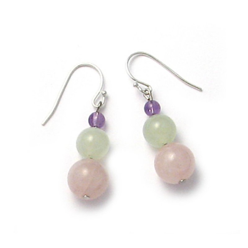 Spring crystal earrings - ต่างหู - เครื่องเพชรพลอย หลากหลายสี