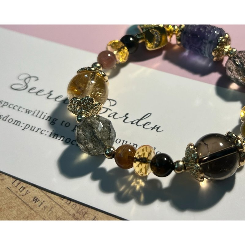 Back pattern series@ Aromatherapy Crystal Bracelet - Bracelets - Crystal Green