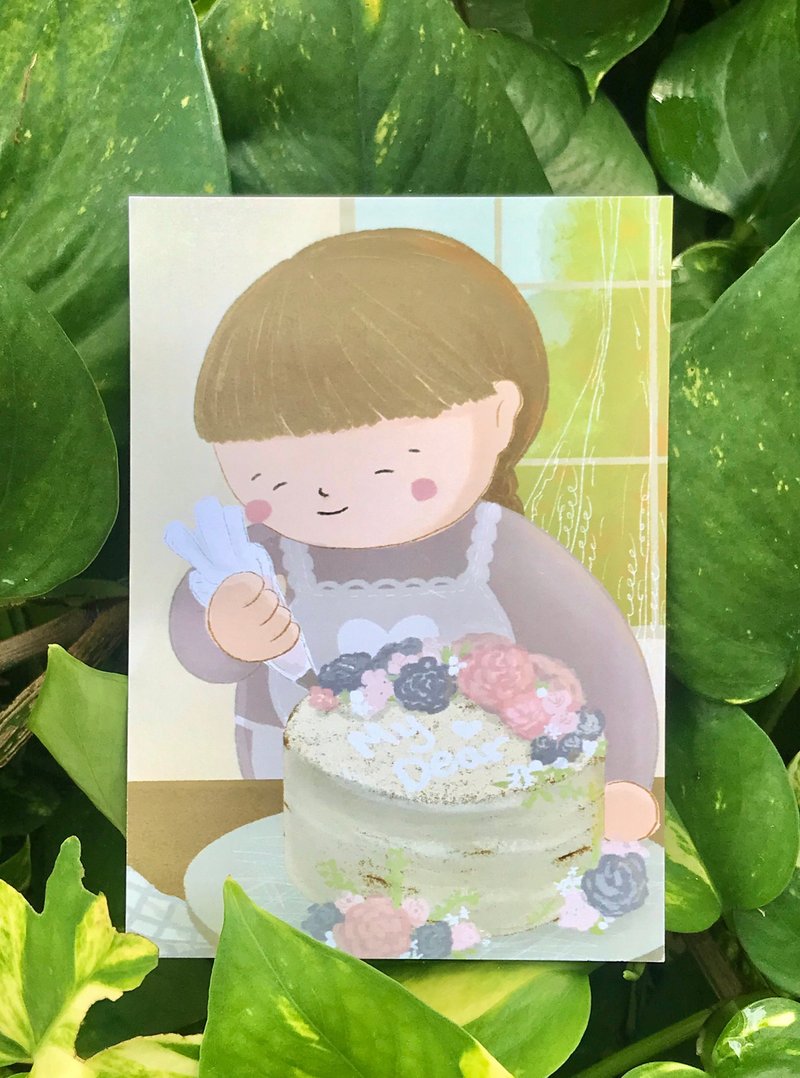 [Birthday, Mother's Day | My Dear] Illustrated postcard - Cards & Postcards - Paper Multicolor