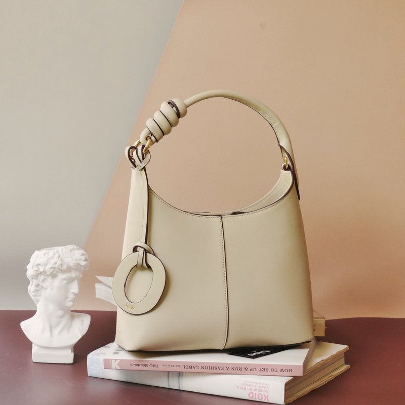 Onyx Shoulder Bag 肩背包 - Cream Nappa Leather 牛皮 - 手提包/手提袋 - 真皮 卡其色