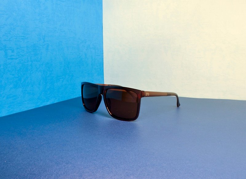 Polarized Sunglasses│Brown Color│Brown Lens│UV400 Protection│2is Edgar C - กรอบแว่นตา - โลหะ สีนำ้ตาล