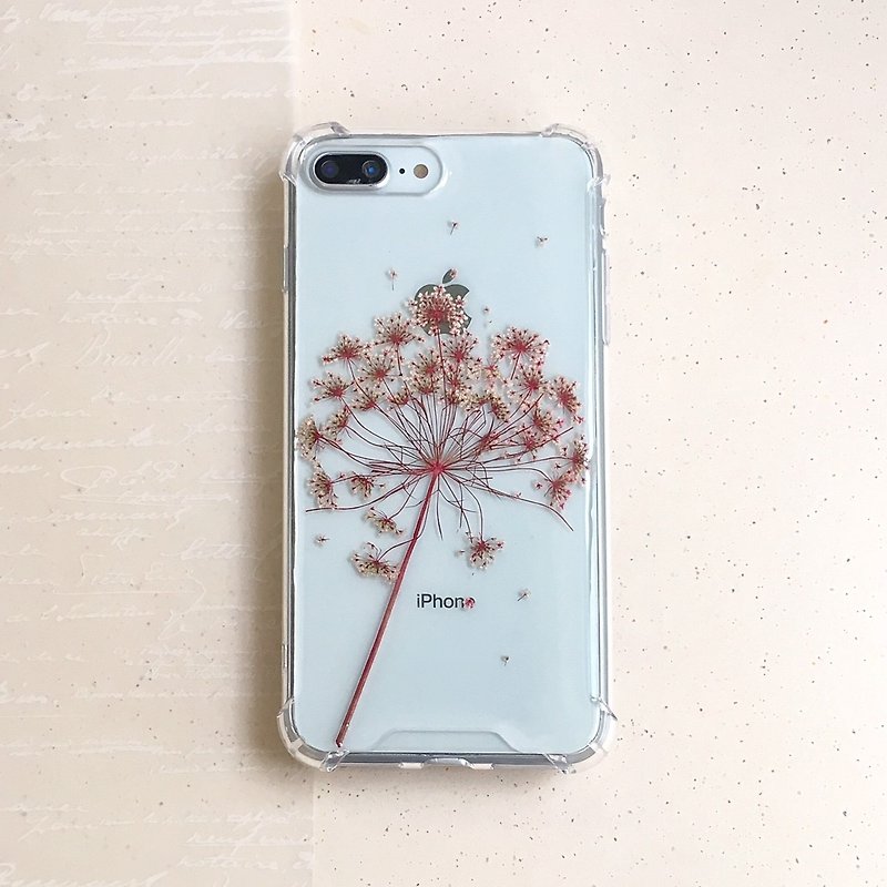 Traveller's Song - pressed flower phone case - Phone Cases - Plants & Flowers Red