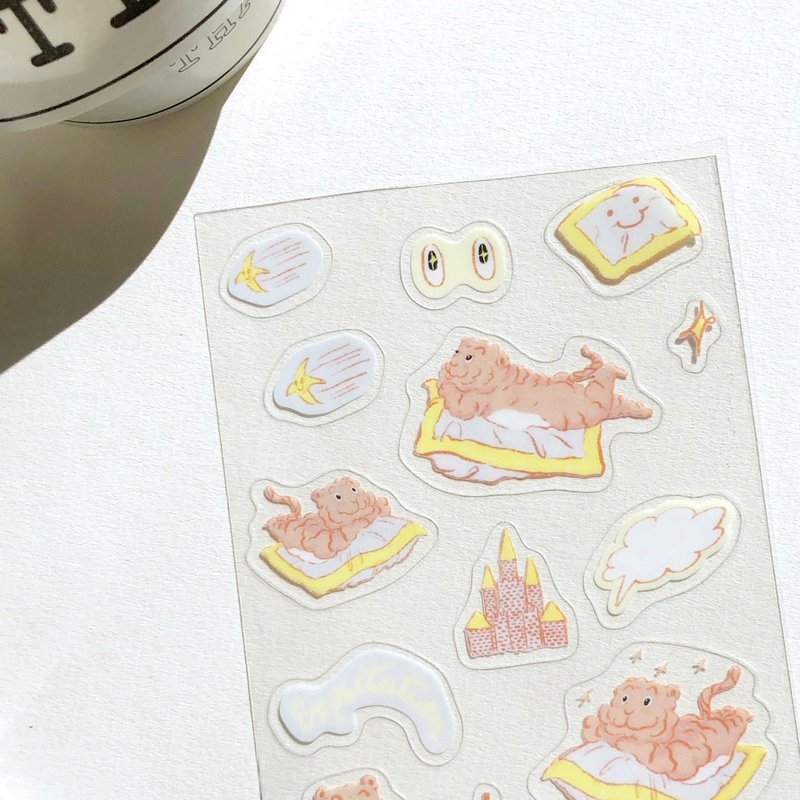 家虎PAWPAW的期待 | 迷你透明貼紙 - 貼紙 - 塑膠 多色