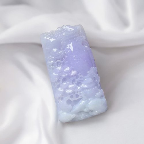 瓔珞珠寶盒 E.L.Jewelry Box 紫羅蘭翡翠山水牌 | 天然緬甸玉翡翠A貨 | 送禮