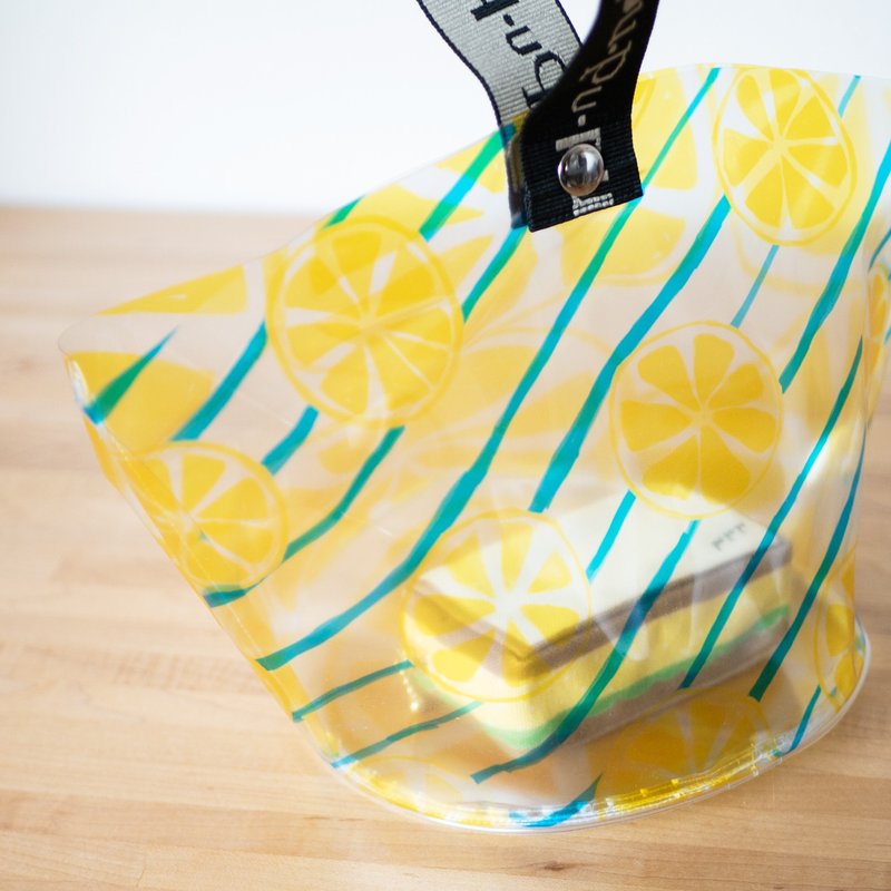 Clear bag lemon pattern - Handbags & Totes - Waterproof Material Yellow