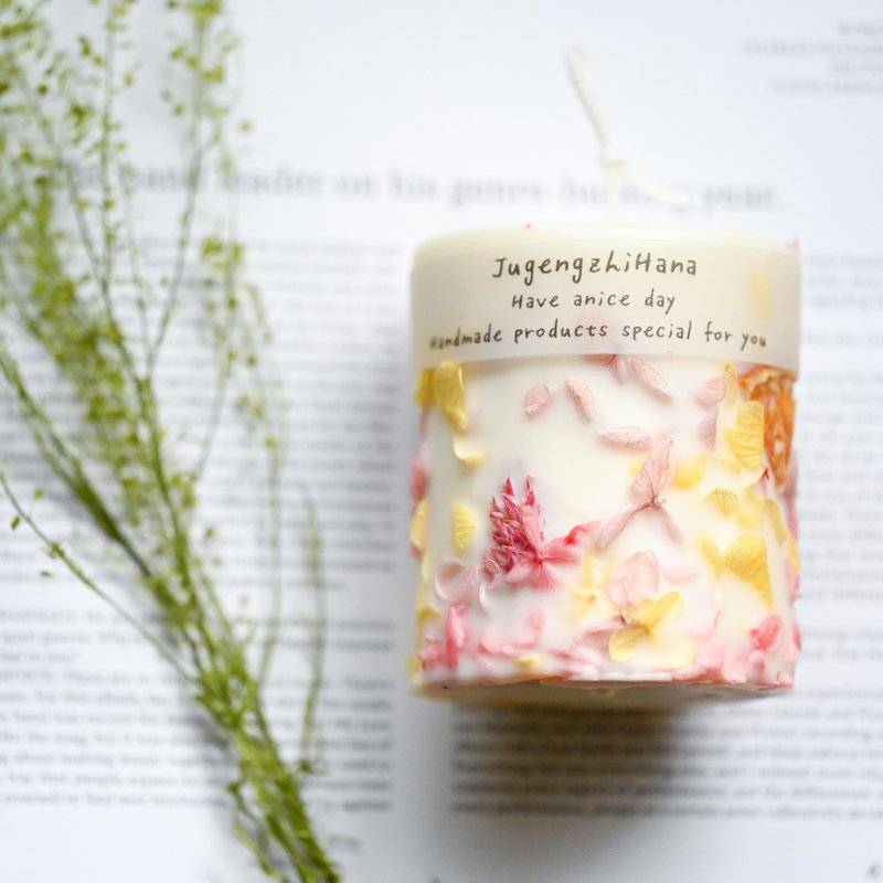 /fragrance/ dry flower candle wedding small things - เทียน/เชิงเทียน - ขี้ผึ้ง 