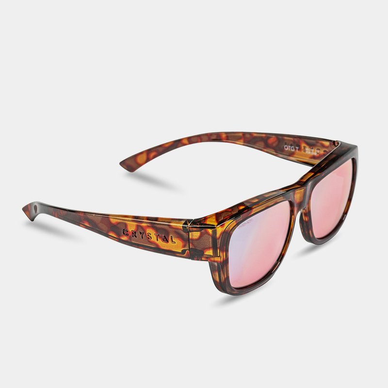 Jacket-style tortoiseshell frame | CRYSTAL brightening sunglasses | OTG T - Sunglasses - Glass Brown