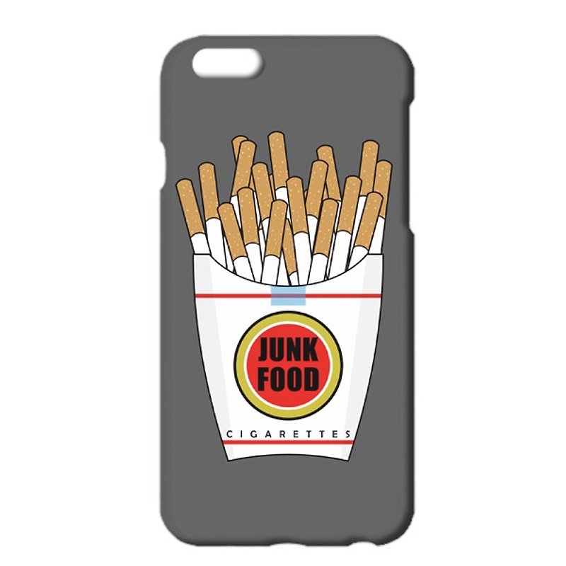 Free shipping [iPhone Cases] Junk Food gray - เคส/ซองมือถือ - พลาสติก ขาว