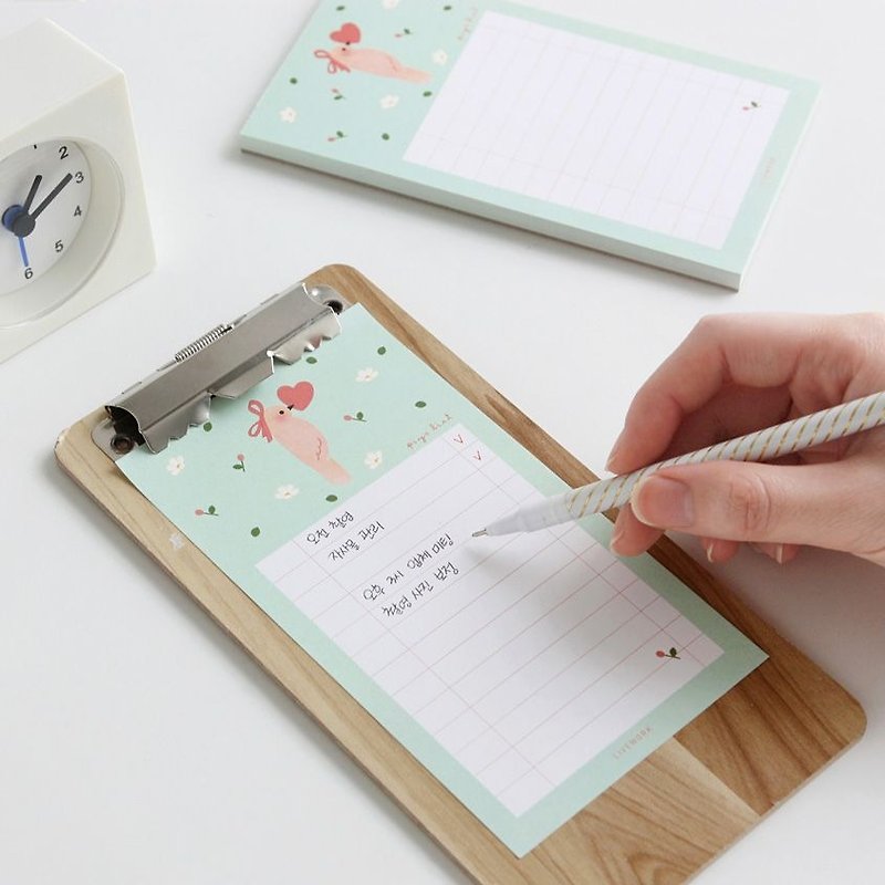 Livework-Todac To Do List - Love Bird, LWK33615 - Sticky Notes & Notepads - Paper Green