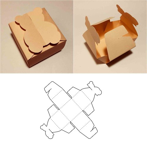 JustGreatPrintables Teddy bear box template, gift box for baby boy, gift box for boys, Cricut, PDF