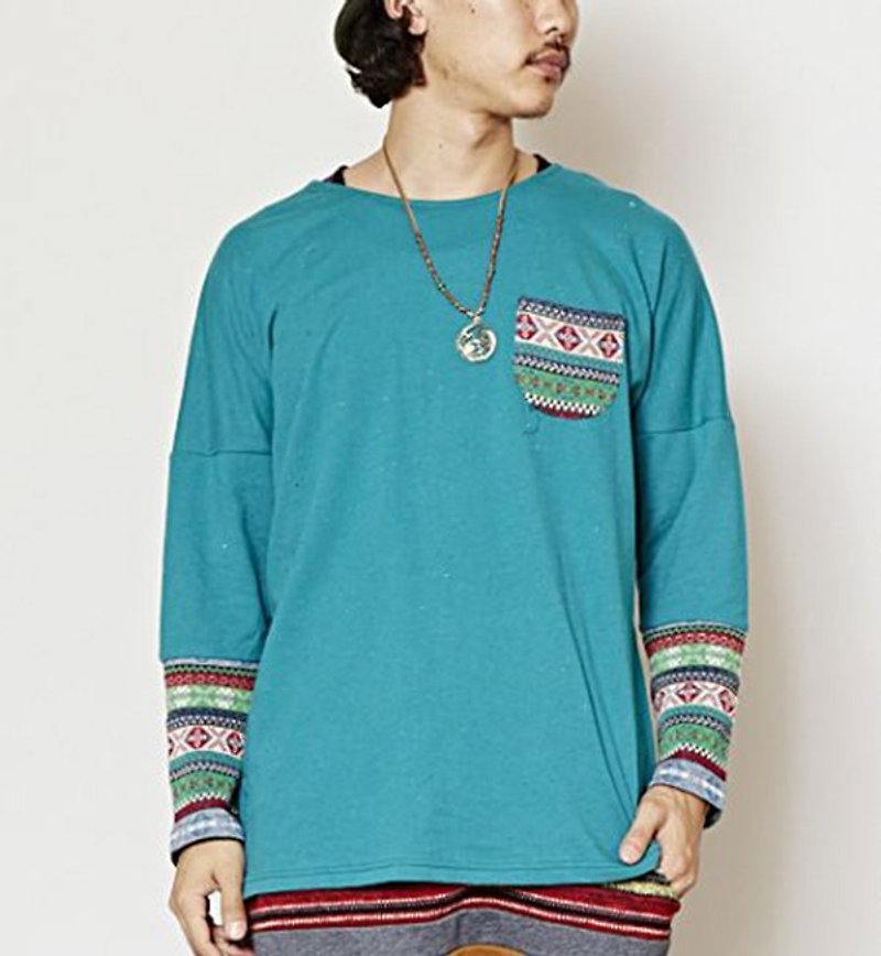 [先行予約]新しい秋と冬☼ - ☼民族のモザイクトーテムシャツ（メンズ -  6色） - Tシャツ メンズ - コットン・麻 多色