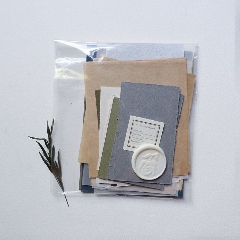 [Spot] Pocket account collage material | white sealing Wax base tracing paper handmade paper salt system - Notebooks & Journals - Paper White