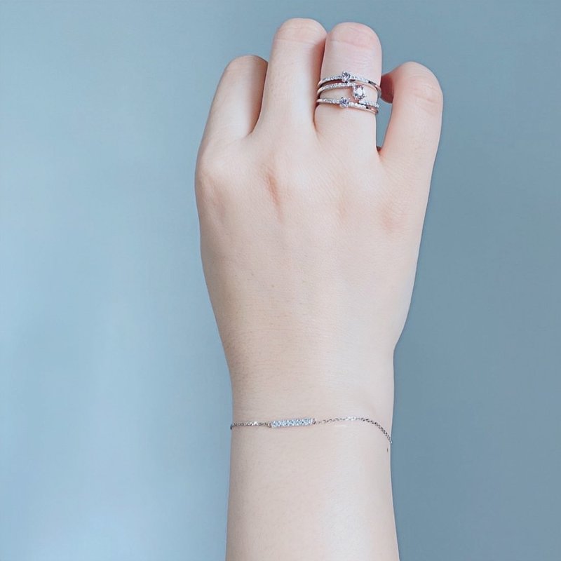 Simple no-fire sapphire bracelet - สร้อยข้อมือ - เครื่องประดับ 