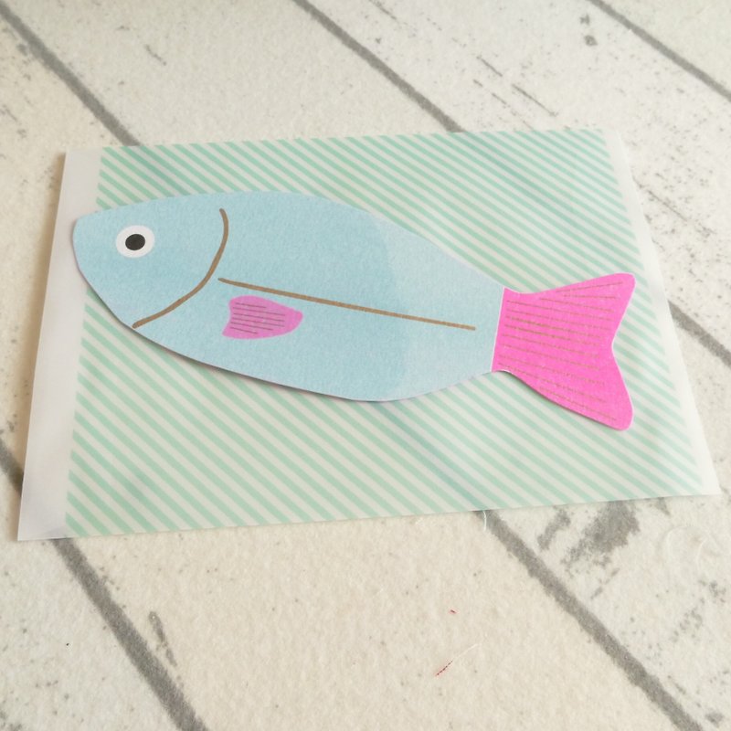 Fish card salmon - Cards & Postcards - Paper Multicolor