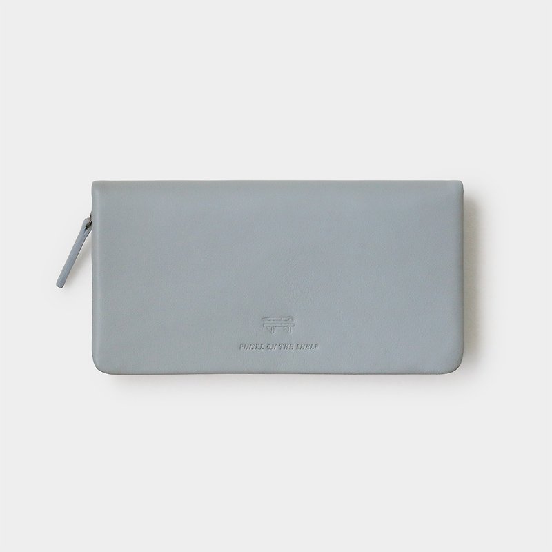 pinsel long wallet : grey - 長短皮夾/錢包 - 真皮 灰色