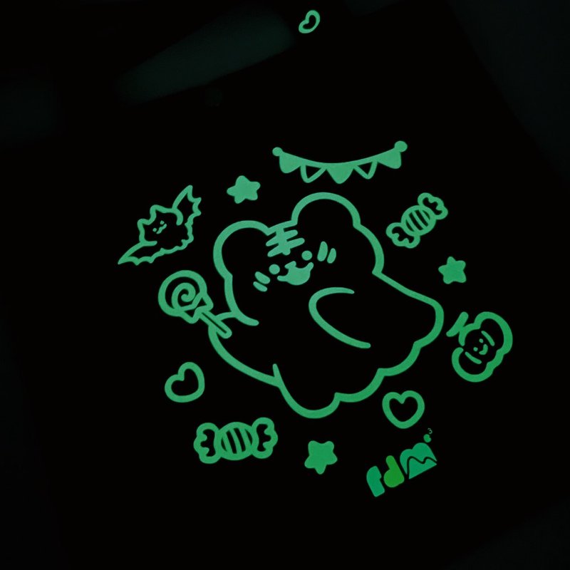 [Illustrator Cooperation] rdm x Room 1 Halloween Glow-in-the-Dark Bag - กระเป๋าถือ - วัสดุอื่นๆ หลากหลายสี