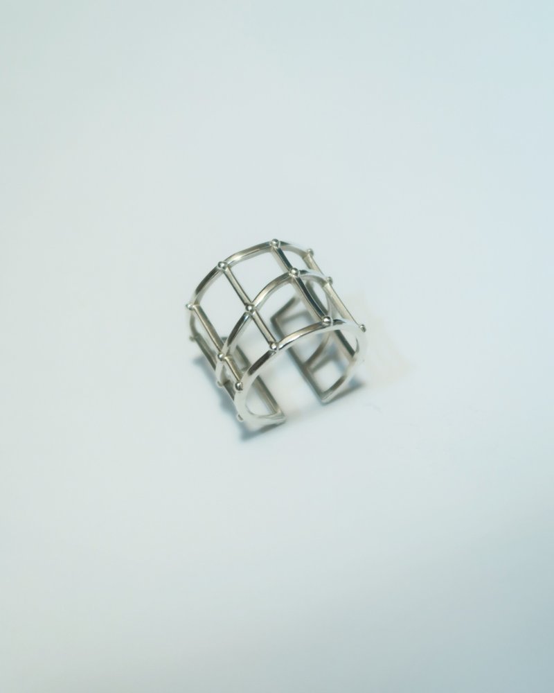 Net sterling silver ring - แหวนทั่วไป - เงินแท้ สีเงิน