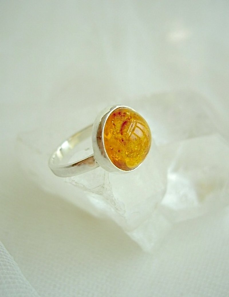 Amber · ring 15.5 - General Rings - Gemstone Brown