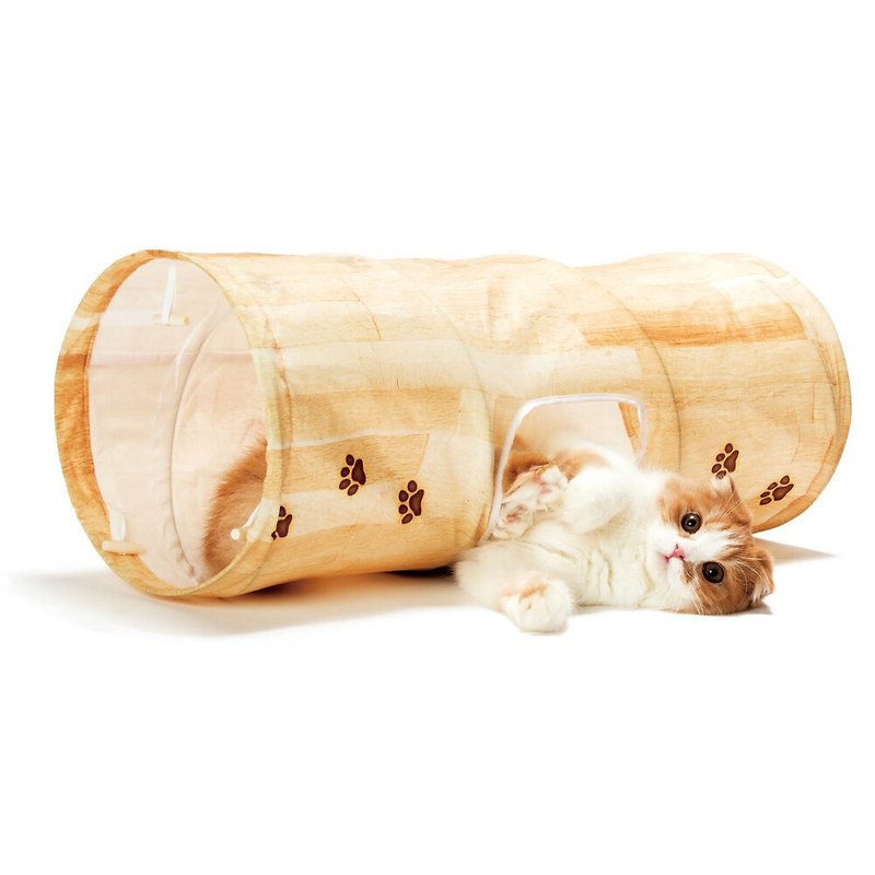 貓壹 奇幻隧道 木頭紋 - 貓/狗玩具 - 聚酯纖維 咖啡色