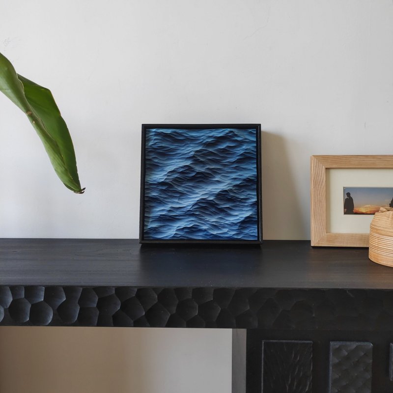 石膏海 臥室桌面擺件 牆壁掛畫 精美禮物 - 擺飾/家飾品 - 其他材質 藍色